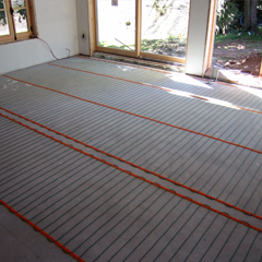 Installation et branchement de plancher chauffant