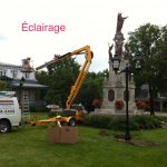 Éclairage d'une statue- Éclairage intérieur et extérieur à Saint-Augustin-de-Desmaures - Marois Electricien Québec